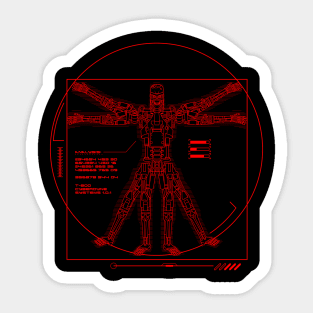 Vitruvian T-800 Sticker